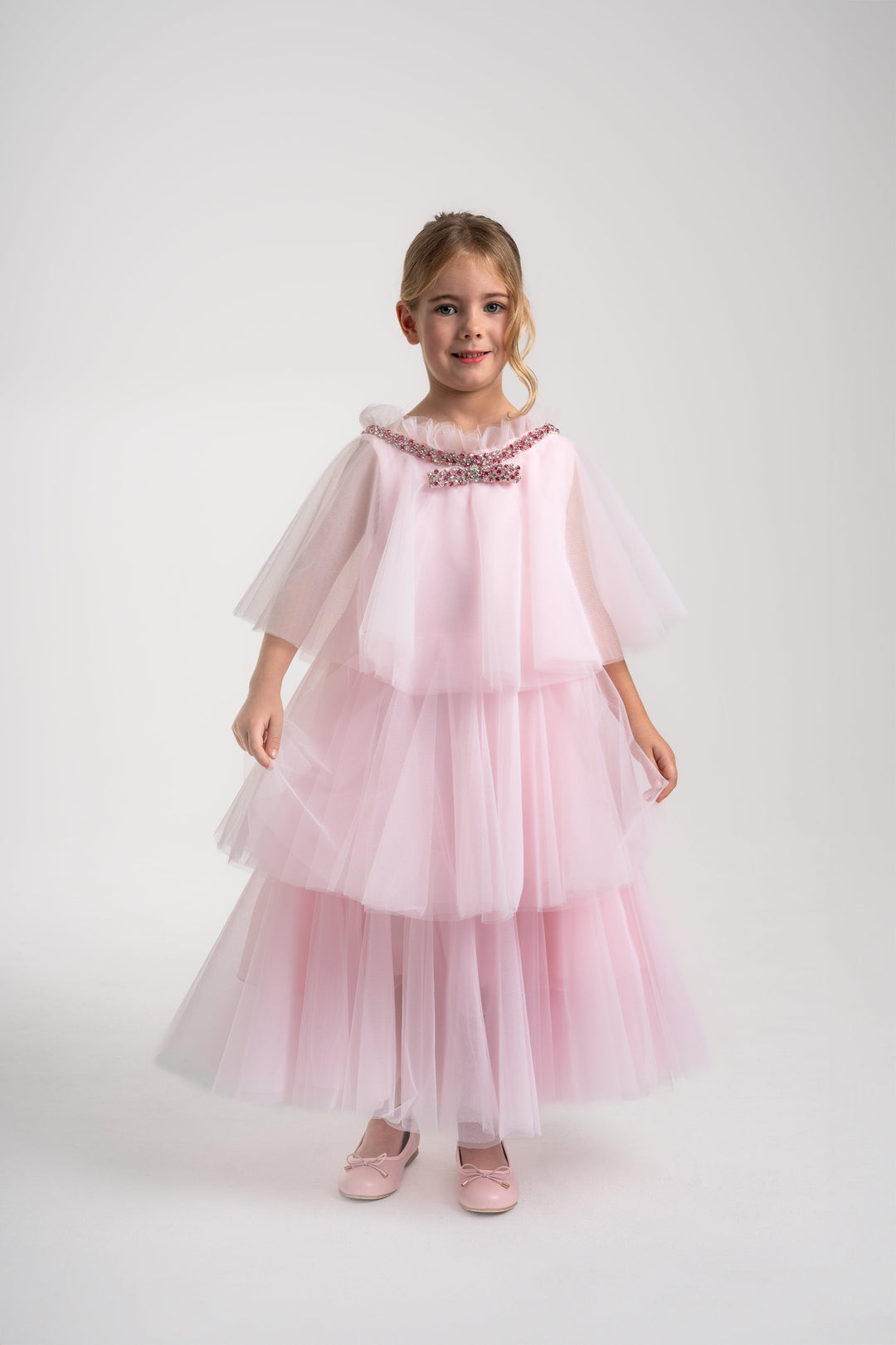 girls pink angel dress