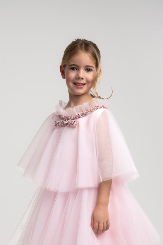 girls pink angel dress